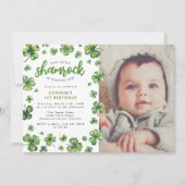 Kleeblatt Foto Geburtstagsparty Einladung (Vorderseite)