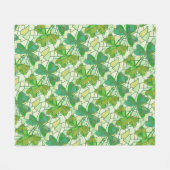Kleeblatt Fragmente Muster Fleece Blanket (Vorderseite (Horizontal))