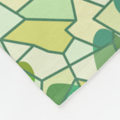 Kleeblatt Fragmente Muster Fleece Blanket (Ecke)