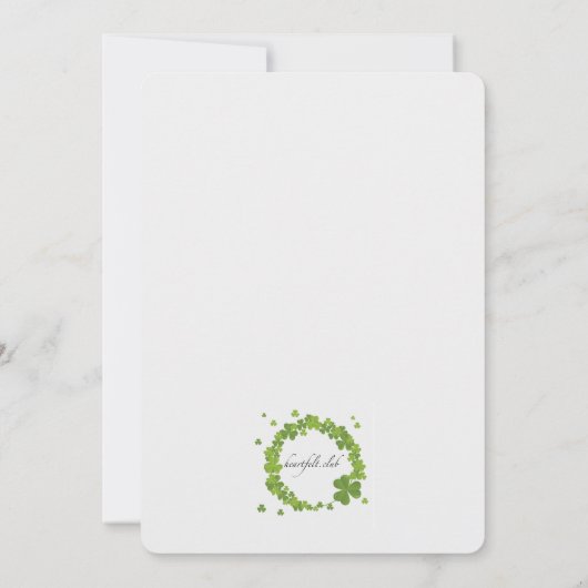 Kleeblatt Frame Einladung (Rückseite)