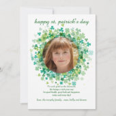 Kleeblatt Frame St. Patrick's Day Card Karte (Vorderseite)