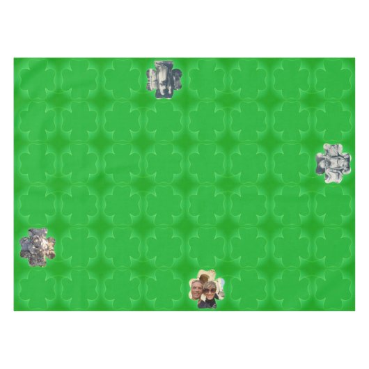 Kleeblatt Frames 4 Fotos Tischdecke (Vorderseite (Horizontal))