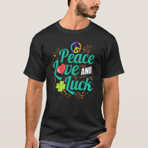 Kleeblatt Frieden Liebe und Glück am St. Patrick's T-Shirt