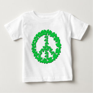 Kleeblatt-Friedenszeichen-Produkte Baby T-shirt