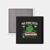 Kleeblatt Frohen St Patricks Day Magnet (Vorderseite/Rückseite)