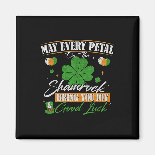 Kleeblatt Frohen St Patricks Day Magnet (Vorne)