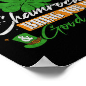 Kleeblatt Frohen St. Patrick's Day  Poster (Ecke)