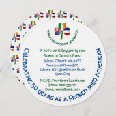 Kleeblatt für die irische Flagge Einladung (Vorne/Hinten)