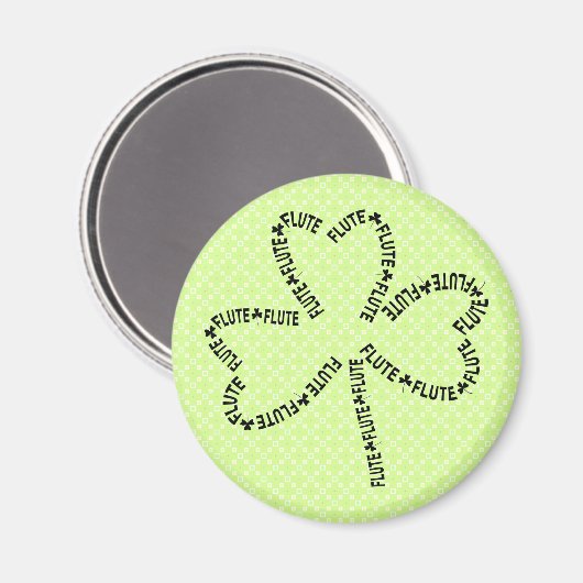 Kleeblatt für Flute Magnet (Vorderseite/Rückseite)