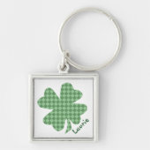 Kleeblatt für grüne Karos Personalisiert Schlüsselanhänger (Vorne)