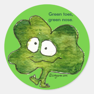 Kleeblatt für irisches Kleeblatt Runder Aufkleber