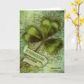 Kleeblatt für Irland Karte (Gelbe Blume)