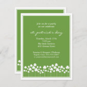 Kleeblatt Garden St Patricks Party Einladung (Vorne/Hinten)