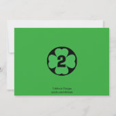 Kleeblatt Geburtstagsparty Einladung mit Foto (Rückseite)