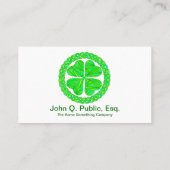 Kleeblatt-Geschäfts-Karten Z glückliche keltische Visitenkarte (Rückseite)