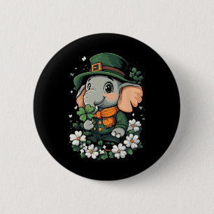 Kleeblatt Girls Boys Kids Leprechaun St Patricks D Button