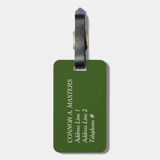 Kleeblatt Glow Monogram Gepäckanhänger (Rückseite vertikal)