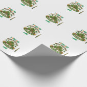 Kleeblatt-Glück-Feier-Logo-Design Geschenkpapier (Ecke)