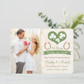 Kleeblatt Glück in der Liebe Save the Date (Stehend Vorderseite)