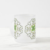 Kleeblatt-glückliche Tasse (Vorderseite Links)