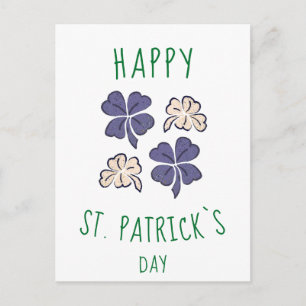Kleeblatt Glücklicher St. Patrick`s Tag Postkarte