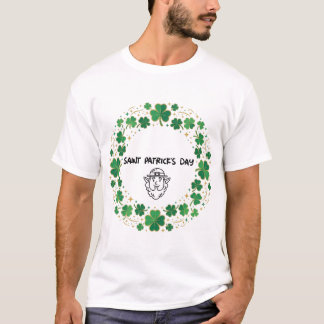 Kleeblatt-Glücksrahmen St. Patrick's Day Design T-Shirt