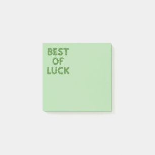 Kleeblatt-Glückwunsch Post-it Klebezettel