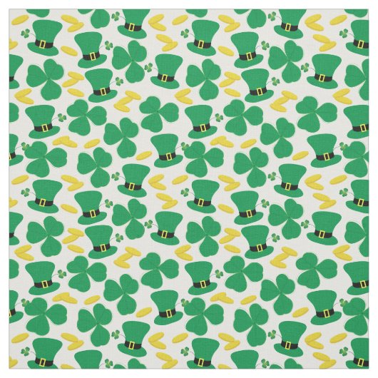 Kleeblatt-Gold-Münzprägung Stoff (Muster)