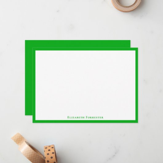 Kleeblatt-Green-Border-Flachbildschirm Mitteilungskarte (Vorderseite/Rückseite Beispiel)