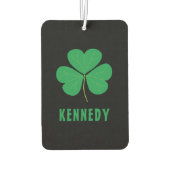 Kleeblatt Green Clover Ireland Celtic Irish Name Autolufterfrischer (Rückseite)