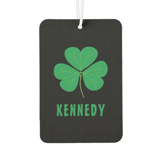 Kleeblatt Green Clover Ireland Celtic Irish Name Autolufterfrischer (Rückseite)