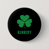 Kleeblatt Green Clover Ireland Celtic Irish Name Button (Vorderseite)