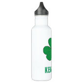 Kleeblatt Green Clover Ireland Celtic Irish Name Edelstahlflasche (Links)