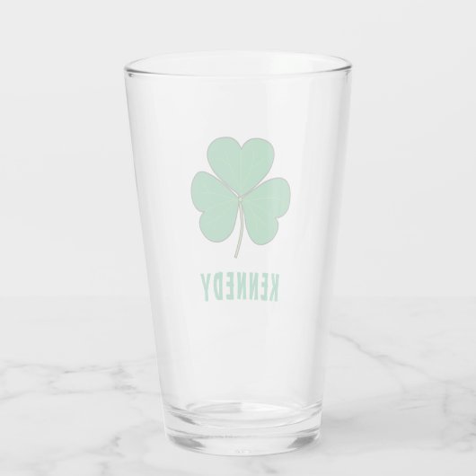 Kleeblatt Green Clover Ireland Celtic Irish Name Glas (Rückseite)