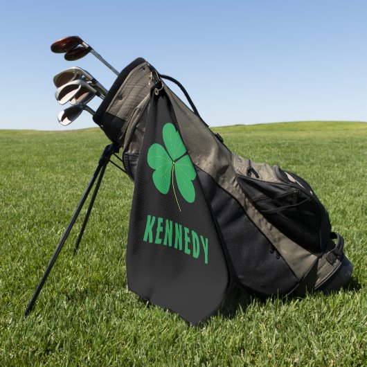 Kleeblatt Green Clover Ireland Celtic Irish Name Golfhandtuch (Gras)