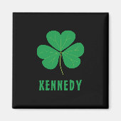 Kleeblatt Green Clover Ireland Celtic Irish Name Magnet (Vorne)