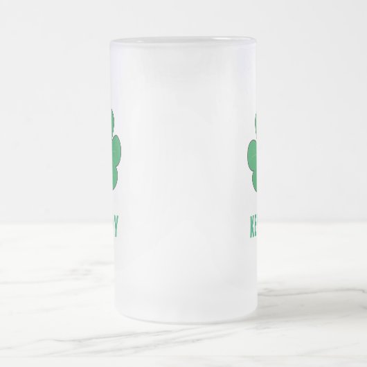 Kleeblatt Green Clover Ireland Celtic Irish Name Mattglas Bierglas (Mittel)