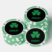 Kleeblatt Green Clover Ireland Celtic Irish Name Pokerchips (Stapel)