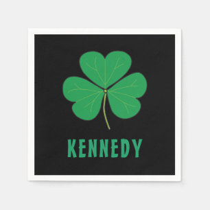Kleeblatt Green Clover Ireland Celtic Irish Name Serviette
