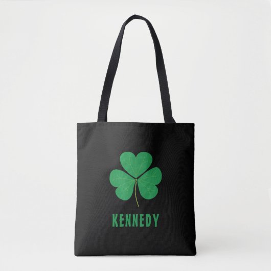Kleeblatt Green Clover Ireland Celtic Irish Name Tasche (Vorderseite)
