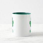 Kleeblatt Green Clover Ireland Celtic Irish Name Tasse (Zentrum)