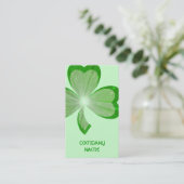 Kleeblatt Green Große Visitenkarte (Stehend Vorderseite)