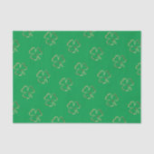 Kleeblatt Green Irish Ireland Clover Pattern Seidenpapier (Vorderseite)