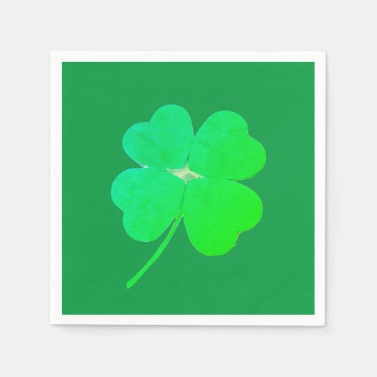 Kleeblatt Green Irish St. Patrick's Day 4Denis Serviette (Vorderseite)