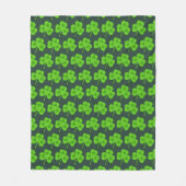 KLEEBLATT GREEN LEAF ST PATRICK'S Day Fleecedecke (Vorderseite)