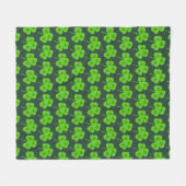 KLEEBLATT GREEN LEAF ST PATRICK'S Day Fleecedecke (Vorderseite (Horizontal))