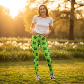Kleeblatt Green Patrick's Day Pattern Leggings