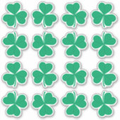 Kleeblatt Green St. Patrick's Day Irish Aufkleber (Vorderseite)