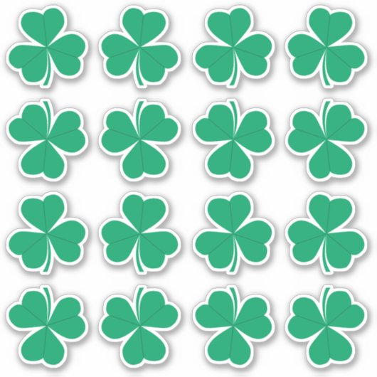 Kleeblatt Green St. Patrick's Day Irish Aufkleber (Vorderseite)