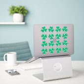 Kleeblatt Green St. Patrick's Day Irish Aufkleber (Laptop auf Schreibtisch)